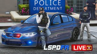 GTA 5 LSPDFR LIVE 🔴  Unmarked 2018 BMW M5  LSPD Patrol [upl. by Terrie]