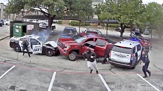 Dallas Police Shoot Armed Suspect After Stolen Pickup Truck Rams Cruisers [upl. by Ivel]