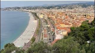 France🇫🇷4K Nice Côte d’Azur Provence Walking Tour observation deck [upl. by Derte674]