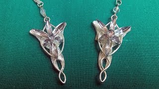 Lord Of The Rings Elfstone Evenstar Necklace 2 Versions Review [upl. by Giana930]