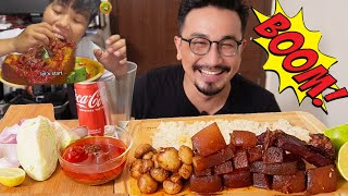 SPICY 🥵 SMORK PORK CURRY EATING CHALLENGE  PUNISHMENT ACCEPTED MeiteiMukbang  EATING SHOW [upl. by Jaye697]