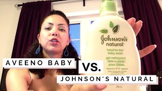 BABY SKINCARE REVIEW Aveeno Baby vs Johnsons Natural [upl. by Allehcram321]