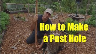 How to Drive a Post in the Ground Using Basic Tools [upl. by Legim]