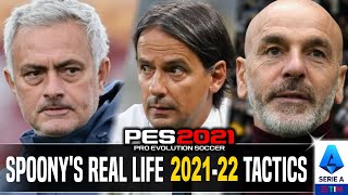 PES 2021  Spoonys Real Life 202122 Tactics  Serie A includes La Liga amp Premier League [upl. by Dede656]