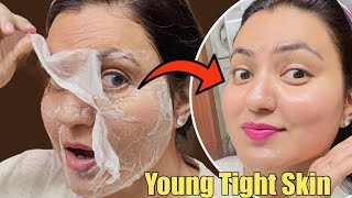 DIY Skin Tightening Challenge  Remove Wrinkles Fine Lines Open Pores Naturally  Loose Skin Gone💕 [upl. by Sucramaj]