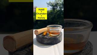 Haldi Chandan Homemade Daily Face Pack  Trying ancient home remedy for glowing skin shorts [upl. by Esyle]