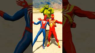 HULK SAVES SPIDERMAN FROM GIANT SPIDERS 🕷️ shorts spiderman hulk gta [upl. by Jilleen282]