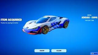 Purchasing the ADIDAS CAR DECALS IN FORTNITE [upl. by Olegna966]