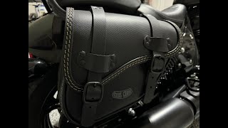 Indian Chief  Ends Cuoio Tomahawk Saddlebags [upl. by Caddric656]