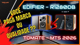 EDIFIER R1280DB VS TOMATE MTS 2026  QUEM GANHA ESSA BRIGA  TESTANDO NA PRATICA  ELETROHALEN [upl. by Latimore]