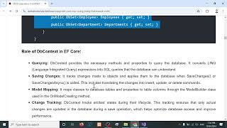 ASPNET Week 12  CRUD Operation using Entity Framework in ASPNET MVC Core [upl. by Lesoj]