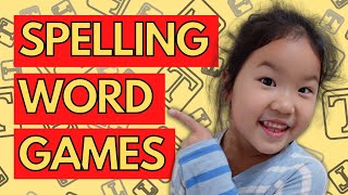 GAMESCHOOLING Language Arts  Fun SPELLING practice GAMES for Kids  7 Ways To Play [upl. by Bomke717]