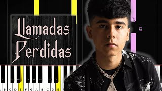 Ivan Cornejo  Llamadas perdidas  Piano Tutorial  Free MIDI and Sheets [upl. by Dickey]