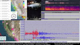 M 38  13km SW of Olancha CA 20210117 031449 UTC14 km depth on the Tracy CA Seismograph [upl. by Annayek]