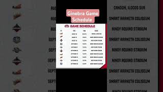 Ginebra Game Schedule ginebra gameSchedule GinebraAko shorts [upl. by Layne]