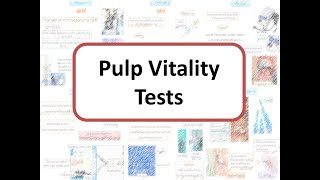 Pulp vitality tests Thermal Cold amp Heat Electric tests Pulpal diagnoses [upl. by Annais]