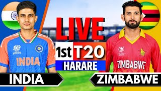 India vs Zimbabwe 1st T20  Live Cricket Match Today  IND vs ZIM Live Match Today  IND vs ZIM [upl. by Richer267]