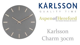 Karlsson Charm 30cm Wall Clock  Aspen of Hereford [upl. by Althea]