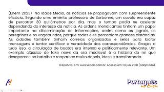 ENEM 2023  INTERPRETAÇÃO E INFERÊNCIA DE TEXTOS  Na Idade Média as notícias se propagavam [upl. by Anirdnajela]