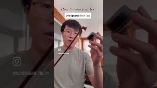 How to rosin your bow violin violinst violinmusic music classicalmusic violinvirtuoso [upl. by Kroy620]