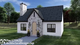 Cottage House Plan 623362DJ Walkthrough Tour [upl. by Beberg]