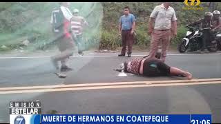 Dos hermanos murieron en Coatepeque tras un accidente [upl. by Hgiellek]