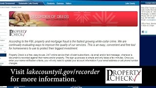 Sign up for Property Check at the Recorder of Deeds Office [upl. by Ylaek]