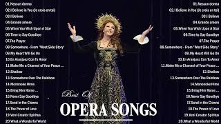 Best Opera Pop Songs Non stop  Famous Opera Songs  Andrea Bocelli Céline Dion Sarah Brightman [upl. by Gnahk]