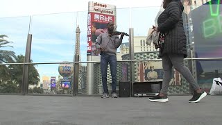 Street performers question new Clark County pedestrian bridge ordinance [upl. by Oona]