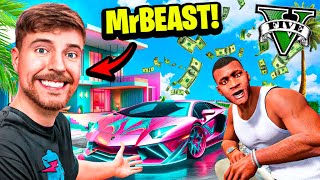 Conozco a MrBeast en GTA 5 El Youtuber MÁS FAMOSO 2024 [upl. by Hairahcez]