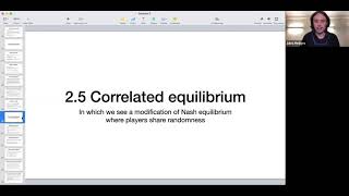 CS825 lecture 25  Correlated equilibrium [upl. by Snashall391]