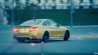 Limma  Illegal street drifting in heart of Russia MOSCOW BMW m4 gold [upl. by Nnylylloh]