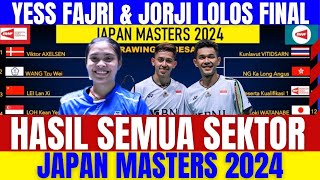 WOW JORJI amp FAJRI KE FINAL‼️CHINA KALAH Hasil Semua Sektor Final Japan Masters hari ini [upl. by Retsim]