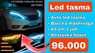 Avtomobil faralari uchun svetodiodli LED tasma 1 juft 60 sm  led tasma avto [upl. by Phox762]