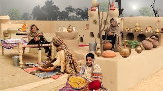 Desert Women Morning Routine in Fog Village Life Pakistan  cooking Traditional Village Foods [upl. by Iveksarap]