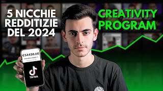 Guadagna su TikTok con Queste 5 Nicchie REDDITIZIE nel 2024 Creativity Program [upl. by Eiramassenav]