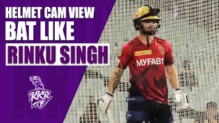 How does it feel to finish like Rinku Singh 🤔💥 Helmet Cam view  KKR [upl. by Barnett]