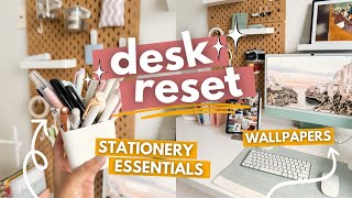 DESK RESET  the BEST stationery for work office organization amp custom wallpapers [upl. by Duile]