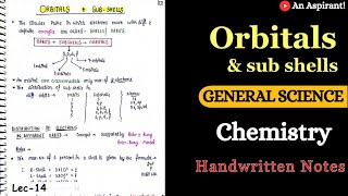 Chemistry  Orbitals amp Subshells  Chapter2  Atomic Structure  Lec14  General Science [upl. by Aronid]