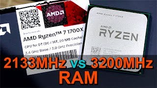 AMD Ryzen 7 1700X  2133MHz vs 3200MHz RAM [upl. by Semadar152]