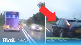 Police dashcam Incredible moment cops slam into car forcing it off the road in highspeed chase [upl. by Brathwaite846]