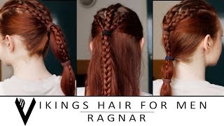 Vikings Hair Tutorial for Men  Ragnar Lothbrok [upl. by Tawsha766]