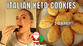 KETO RICCIARELLI ITALIAN CHRISTMAS COOKIE LESS THAN 2GR OF CARBS Ready in 5 min [upl. by Valencia643]