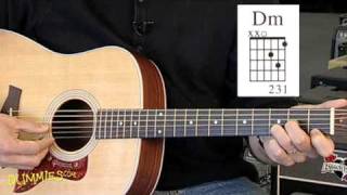 How to Play Basic Minor Chords on a Guitar For Dummies [upl. by Lipcombe377]