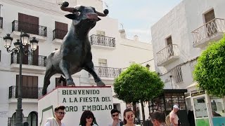 Vejer de la Ftra Cádiz Fiesta del Toro Embolao 2017 [upl. by Ber808]