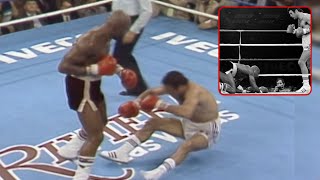 ON THIS DAY MARVIN HAGLER KOS JUAN ROLDAN AFTER BEING DROPPED FOR THE FIRST TIME 🤔 HIGHLIGHTS [upl. by Allare564]