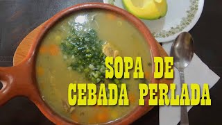 Sopa de Cebada Perlada Receta Nutritiva y Reconfortante  Cocine con Tuti [upl. by Yehsa]