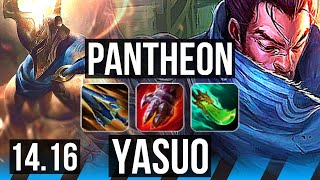 PANTHEON vs YASUO MID  1117 66 winrate Dominating  EUW Grandmaster  1416 [upl. by Burrows576]