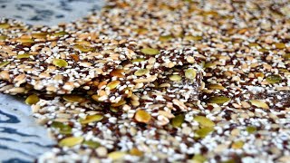 EASIEST MULTISEED CRISPBREAD RECIPE Vegan and gluten free [upl. by Tecu152]