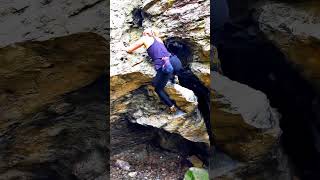 Up the crack Cromlech boulders climbing wales snowdonia [upl. by Bull]